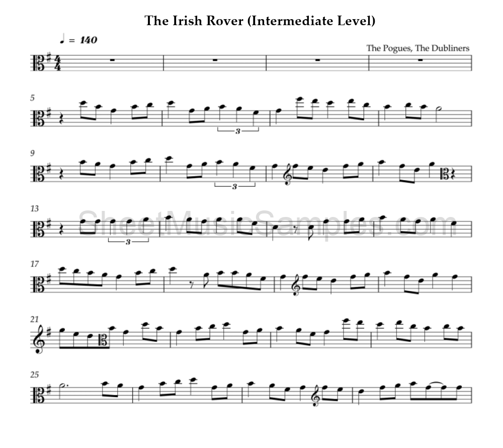 The Irish Rover (Intermediate Level)