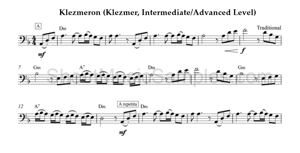 Klezmeron (Klezmer, Intermediate/Advanced Level)