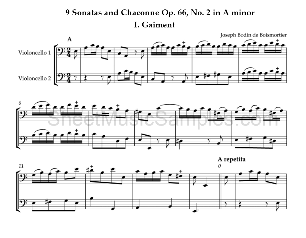 9 Sonatas and Chaconne Op. 66, No. 2 in A minor - I. Gaiment