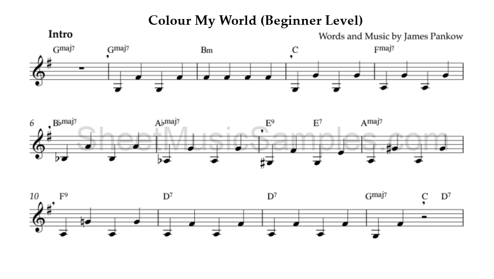 Colour My World (Beginner Level)