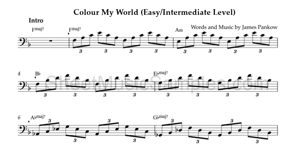 Colour My World (Easy/Intermediate Level)