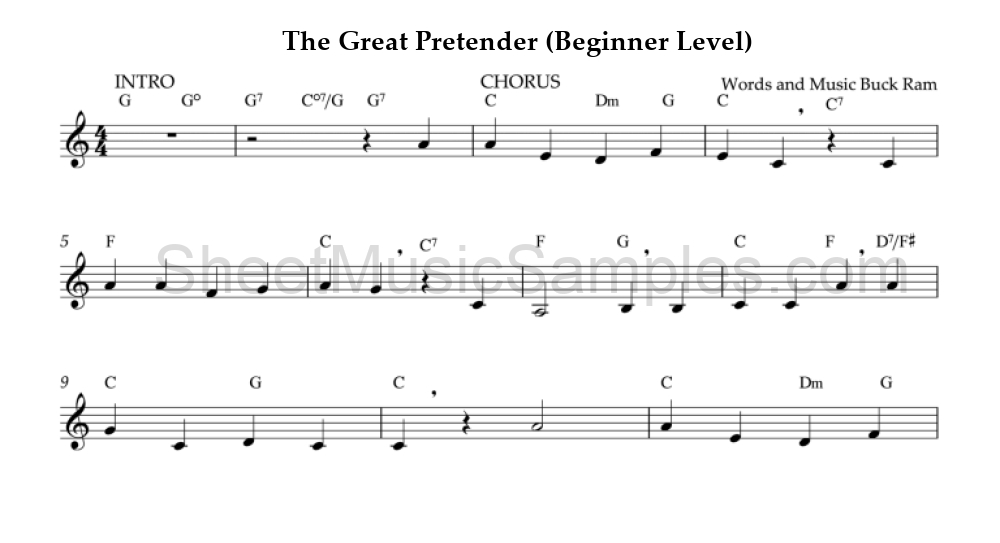 The Great Pretender (Beginner Level)