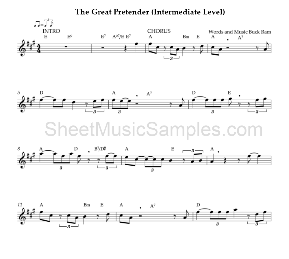 The Great Pretender (Intermediate Level)