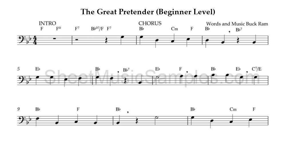 The Great Pretender (Beginner Level)