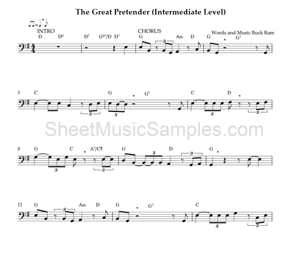 The Great Pretender (Intermediate Level)