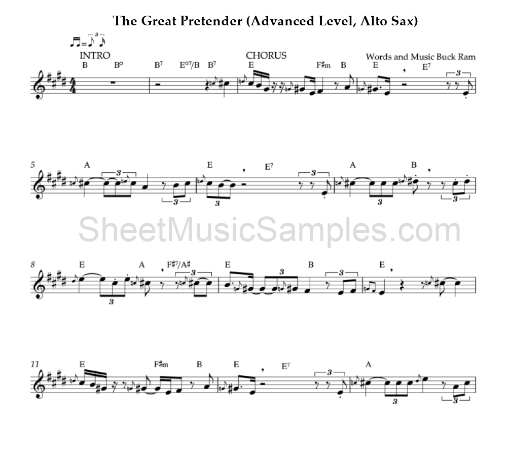 The Great Pretender (Advanced Level, Alto Sax)