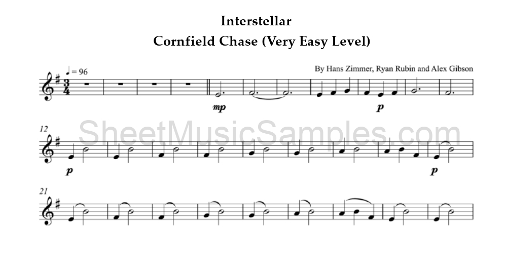 Interstellar - Cornfield Chase (Very Easy Level)