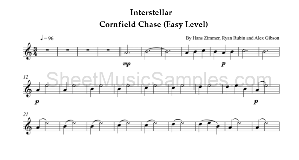 Interstellar - Cornfield Chase (Easy Level)