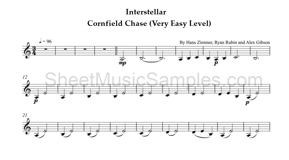 Interstellar - Cornfield Chase (Very Easy Level)