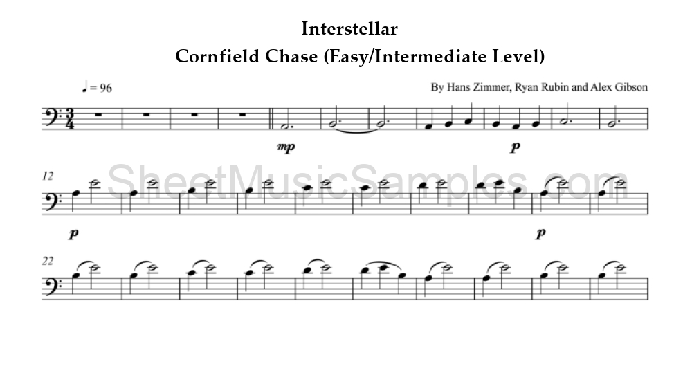 Interstellar - Cornfield Chase (Easy/Intermediate Level)