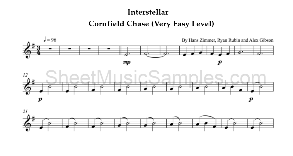 Interstellar - Cornfield Chase (Very Easy Level)