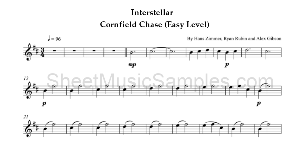 Interstellar - Cornfield Chase (Easy Level)