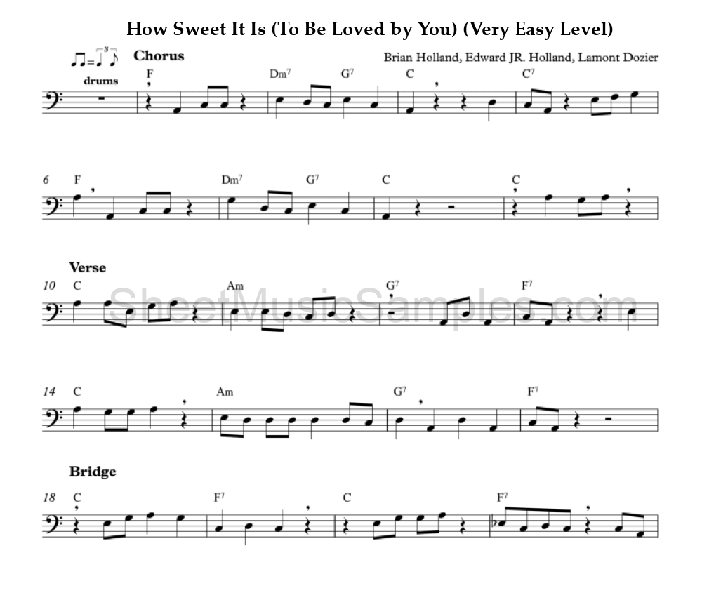 How Sweet It Is (To Be Loved by You) (Very Easy Level)