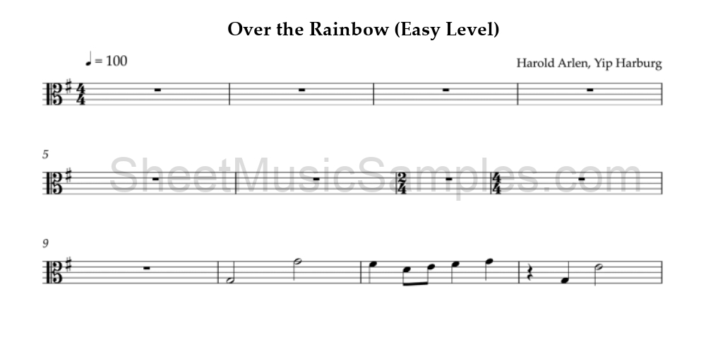 Over the Rainbow (Easy Level)