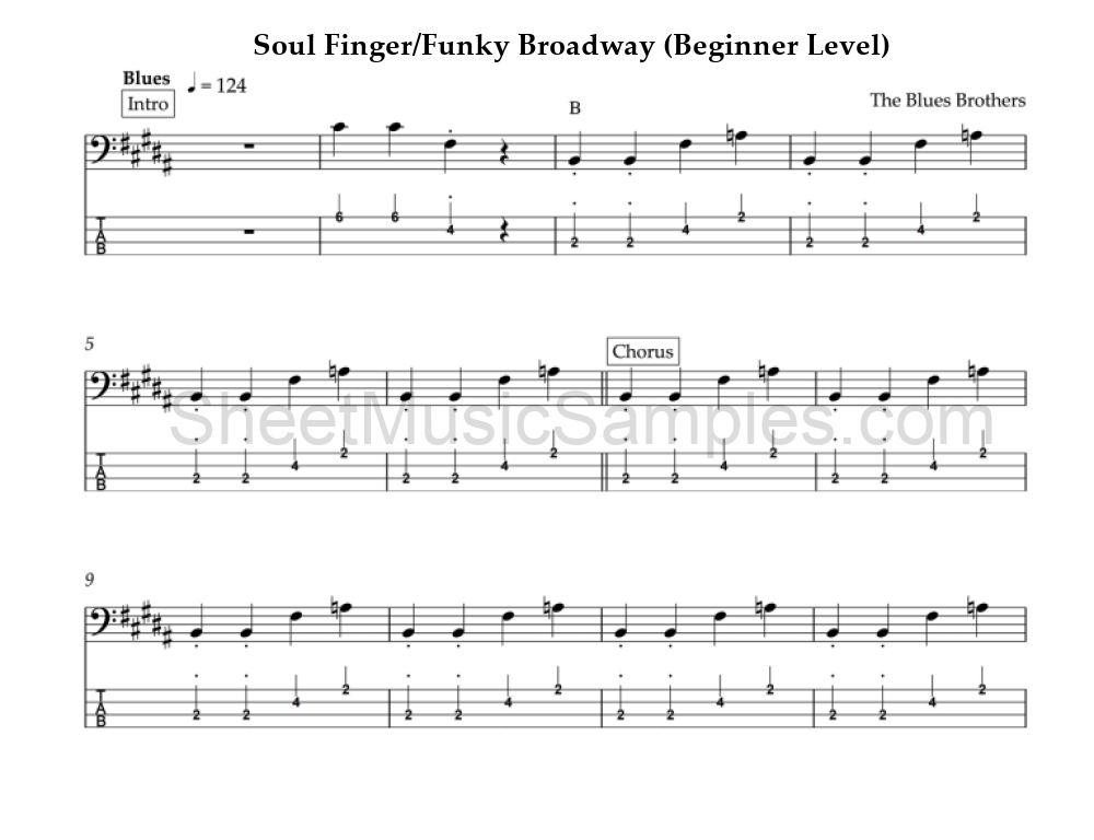 Soul Finger/Funky Broadway (Beginner Level)