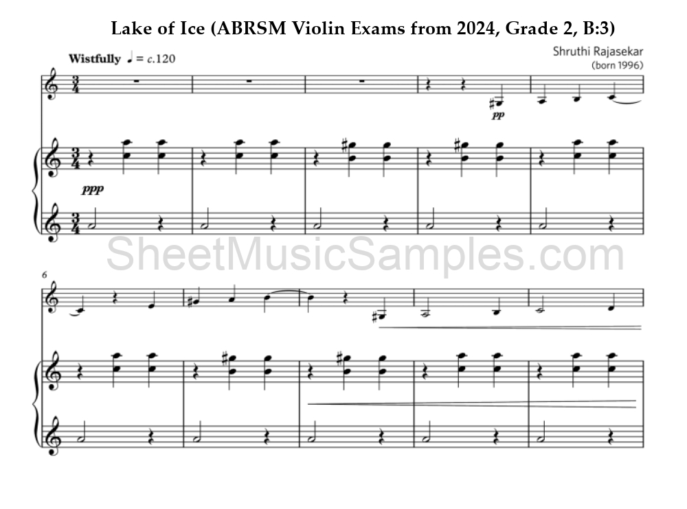 Lake of Ice (ABRSM Violin Exams from 2024, Grade 2, B:3)