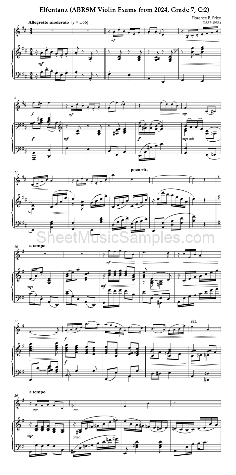 Elfentanz (ABRSM Violin Exams from 2024, Grade 7, C:2)