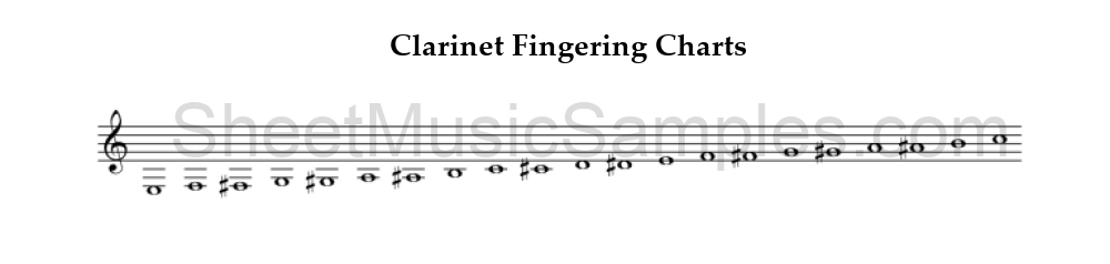 Clarinet Fingering Charts