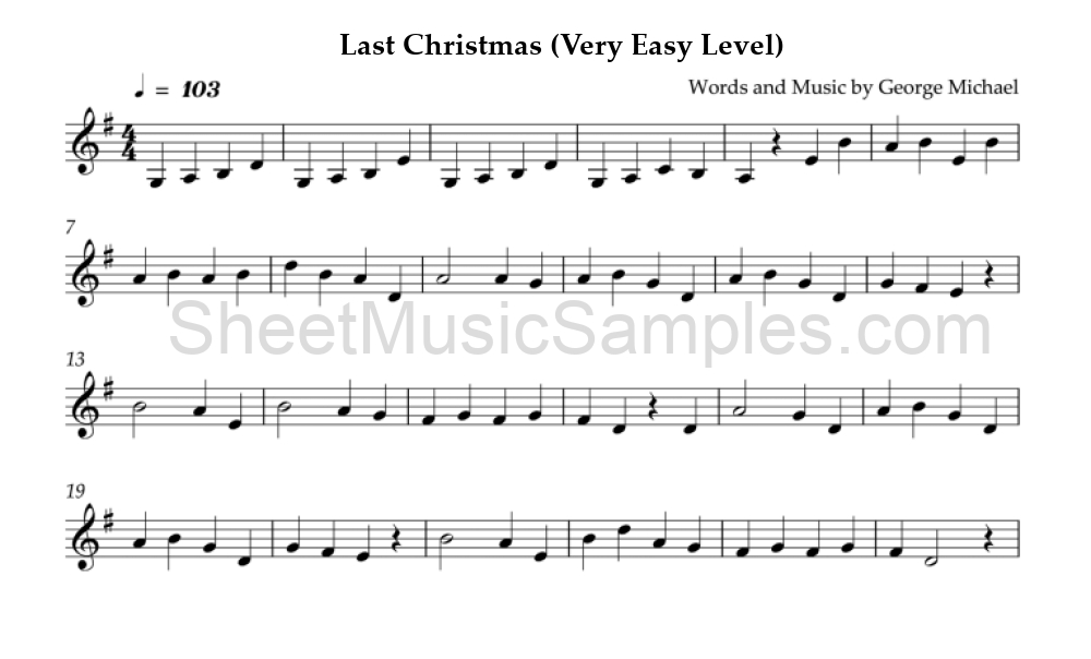 Last Christmas (Very Easy Level)