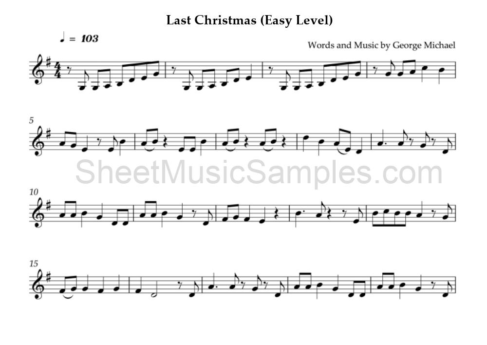 Last Christmas (Easy Level)