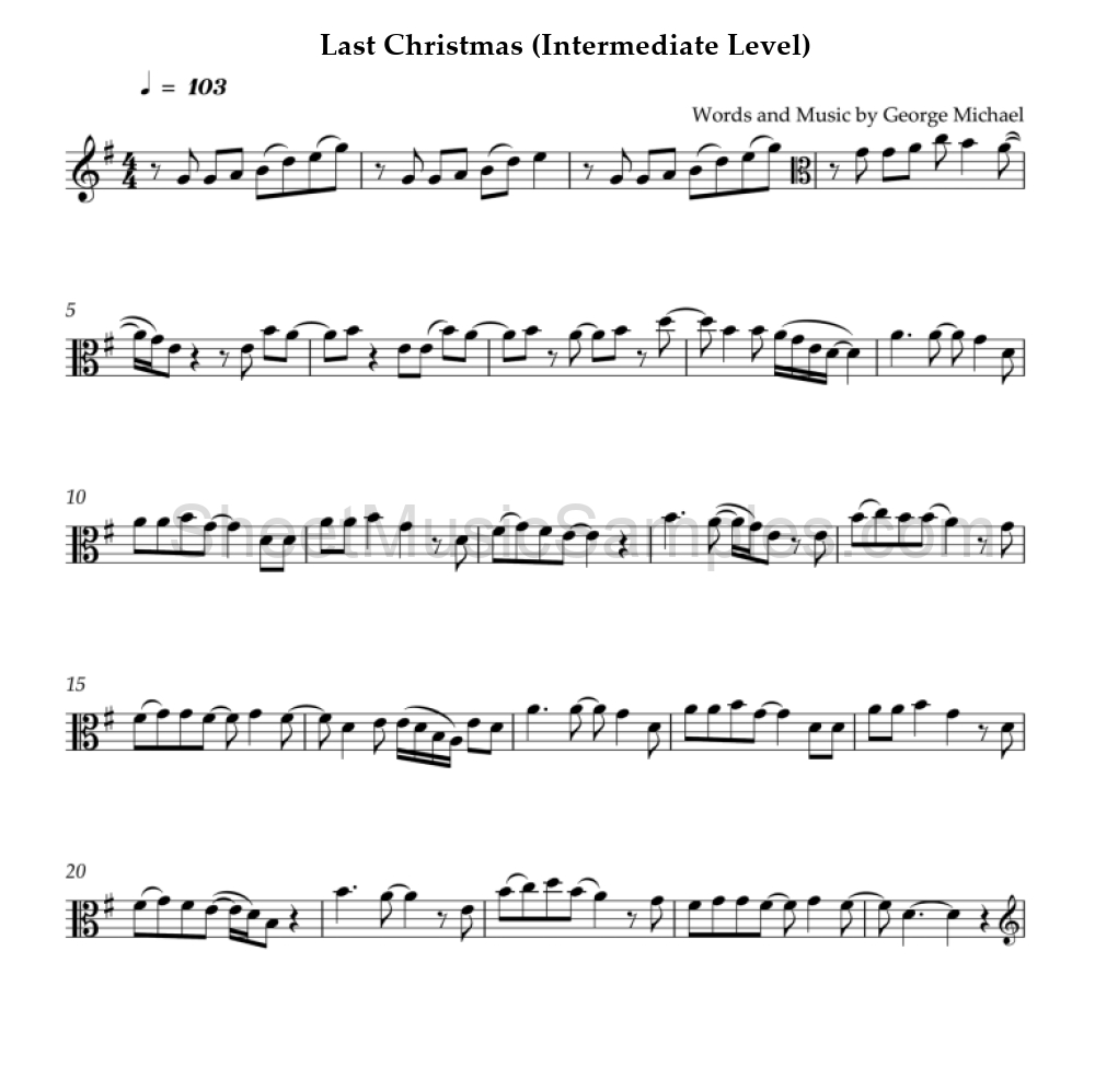 Last Christmas (Intermediate Level)