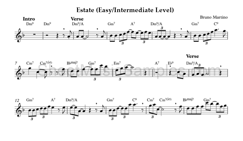 Estate (Easy/Intermediate Level)