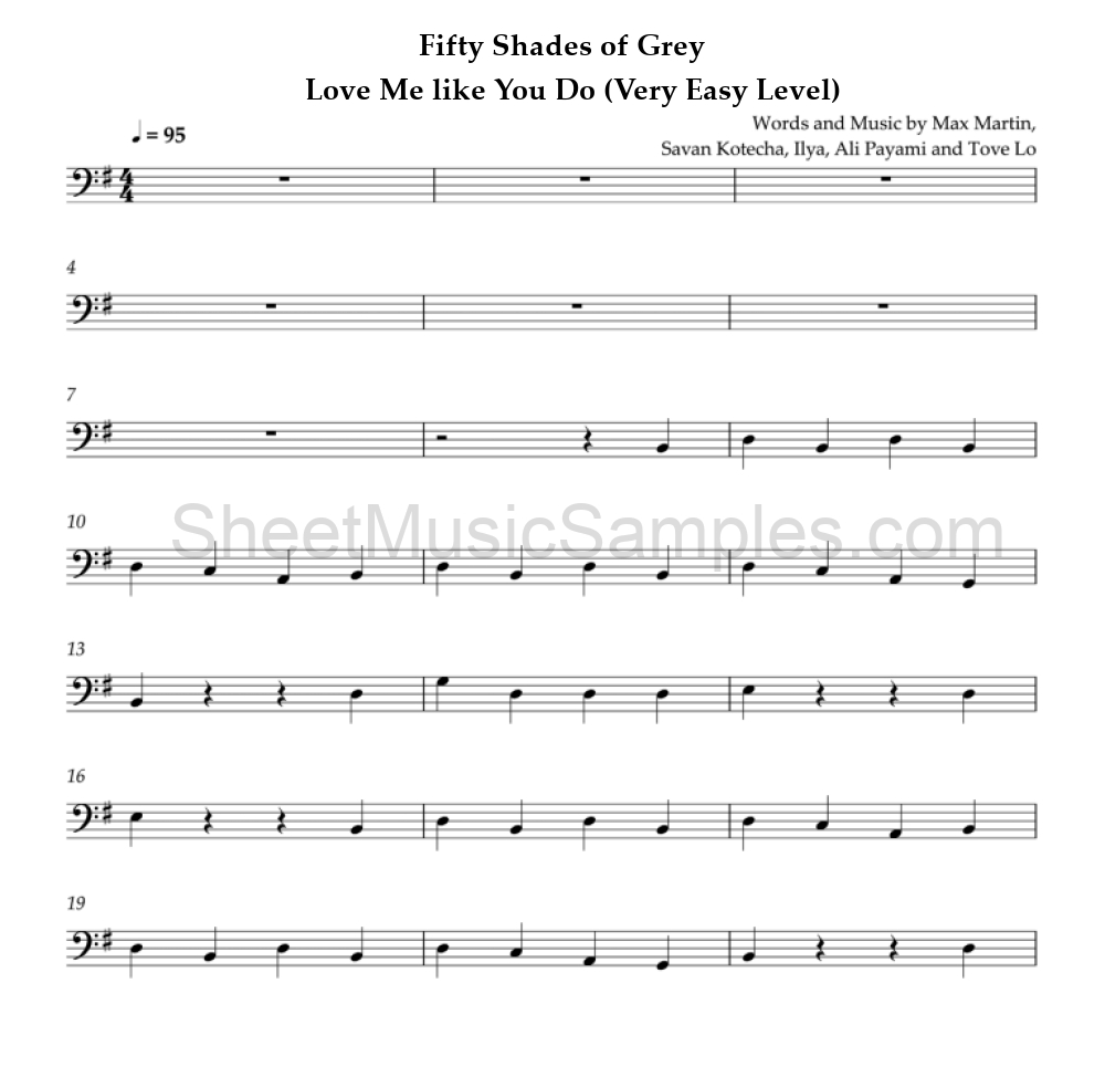 Fifty Shades of Grey - Love Me like You Do (Very Easy Level)