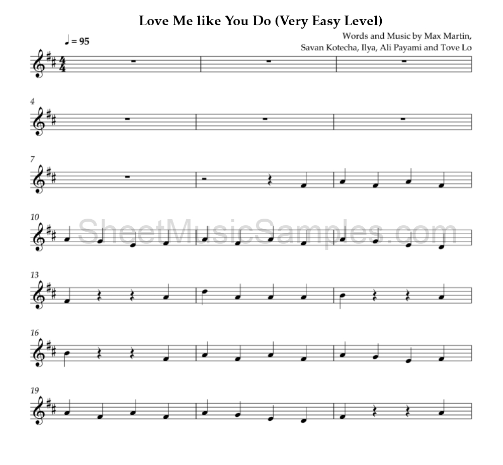 Love Me like You Do (Very Easy Level)