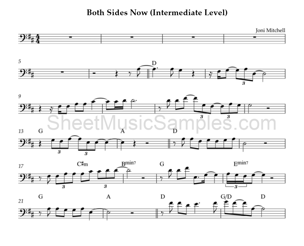 Both Sides Now (Intermediate Level)