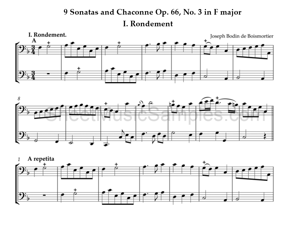 9 Sonatas and Chaconne Op. 66, No. 3 in F major - I. Rondement