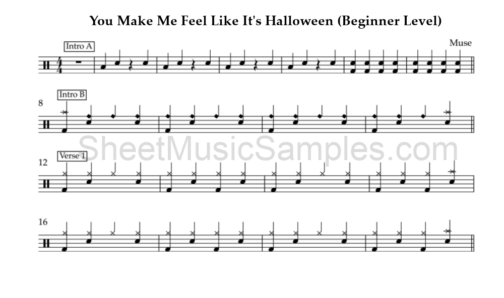 You Make Me Feel Like It's Halloween (Beginner Level)