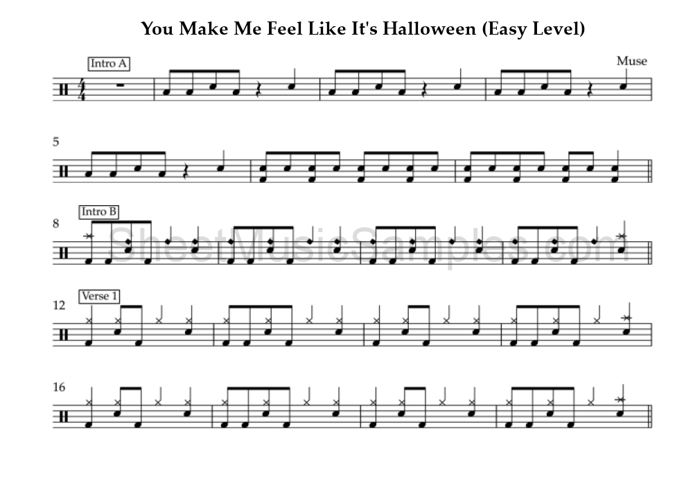 You Make Me Feel Like It's Halloween (Easy Level)