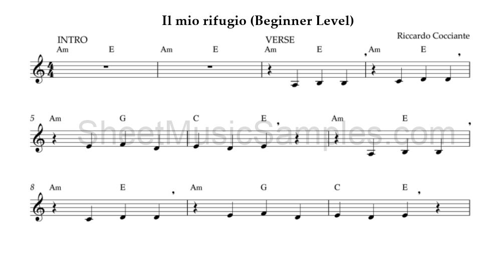 Il mio rifugio (Beginner Level)