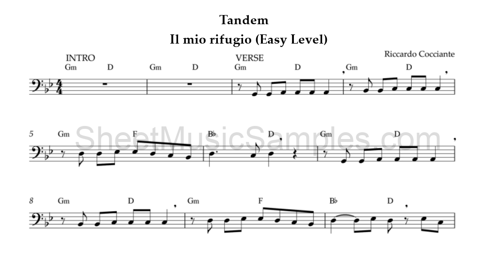 Tandem - Il mio rifugio (Easy Level)