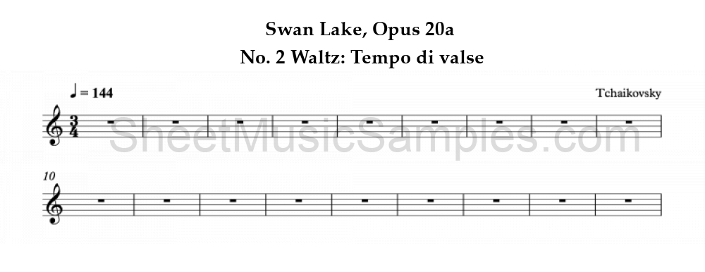 Swan Lake, Opus 20a - No. 2 Waltz: Tempo di valse