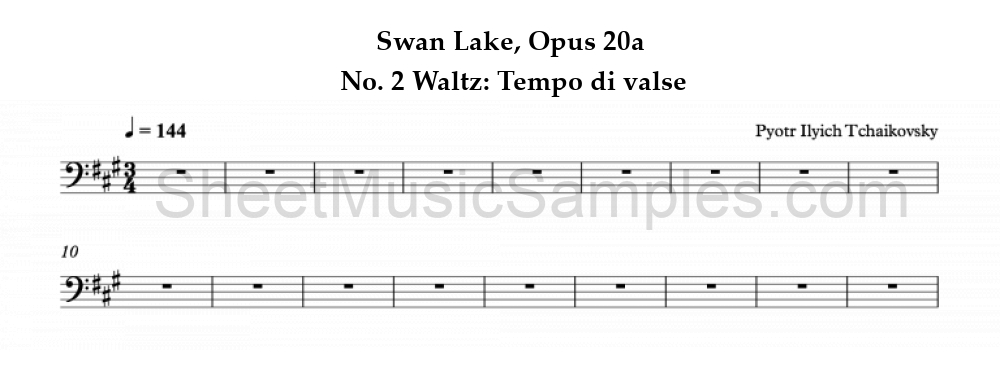 Swan Lake, Opus 20a - No. 2 Waltz: Tempo di valse