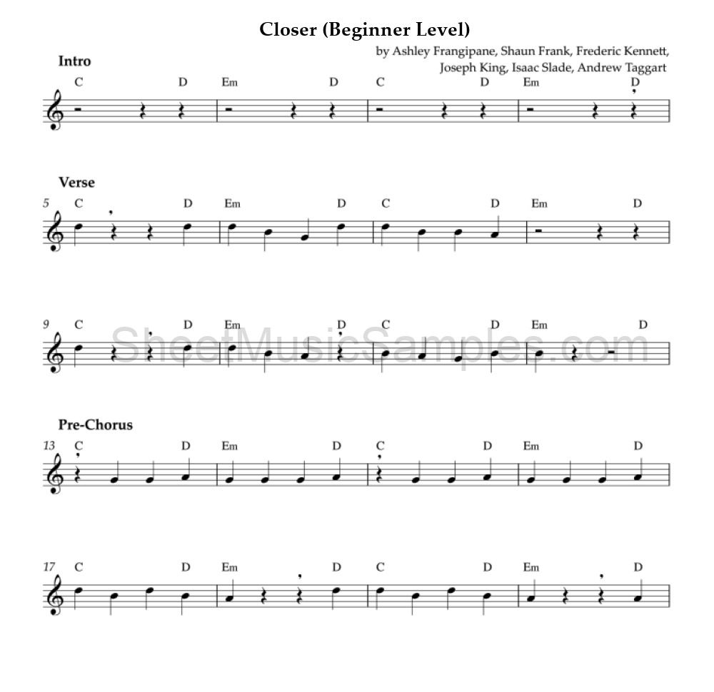 Closer (Beginner Level)