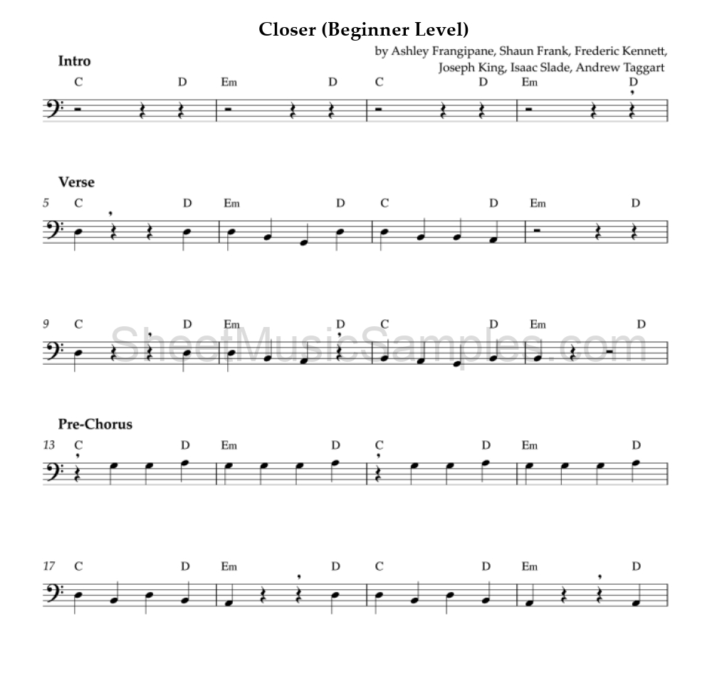 Closer (Beginner Level)