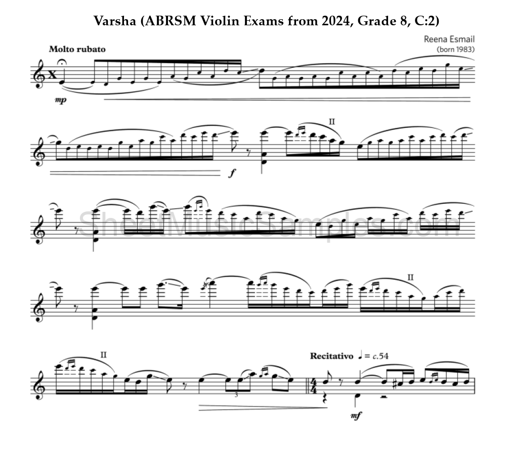 Varsha (ABRSM Violin Exams from 2024, Grade 8, C:2)