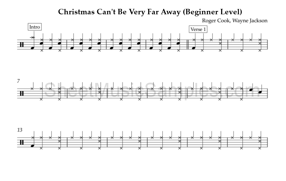 Christmas Can't Be Very Far Away (Beginner Level)