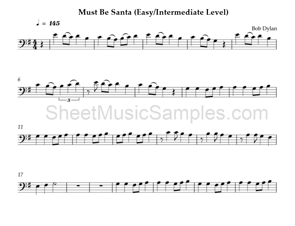 Must Be Santa (Easy/Intermediate Level)