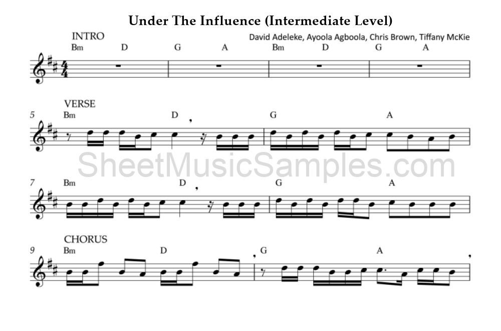 Under The Influence (Intermediate Level)