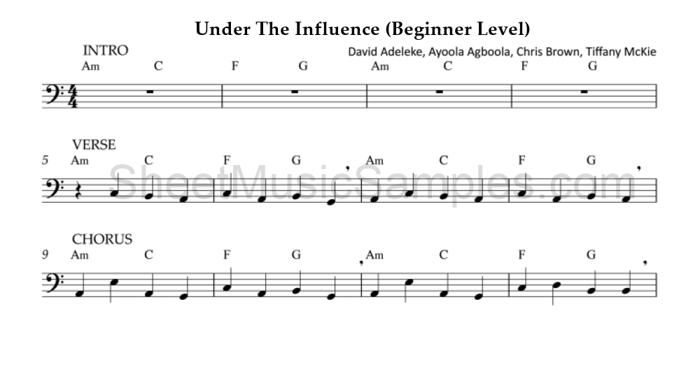 Under The Influence (Beginner Level)