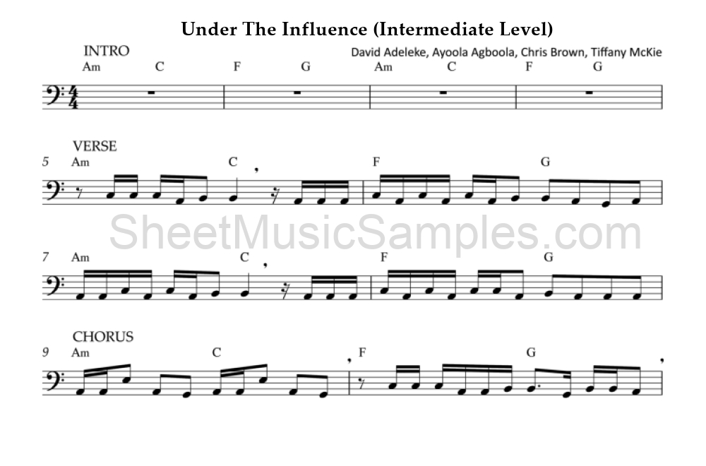 Under The Influence (Intermediate Level)