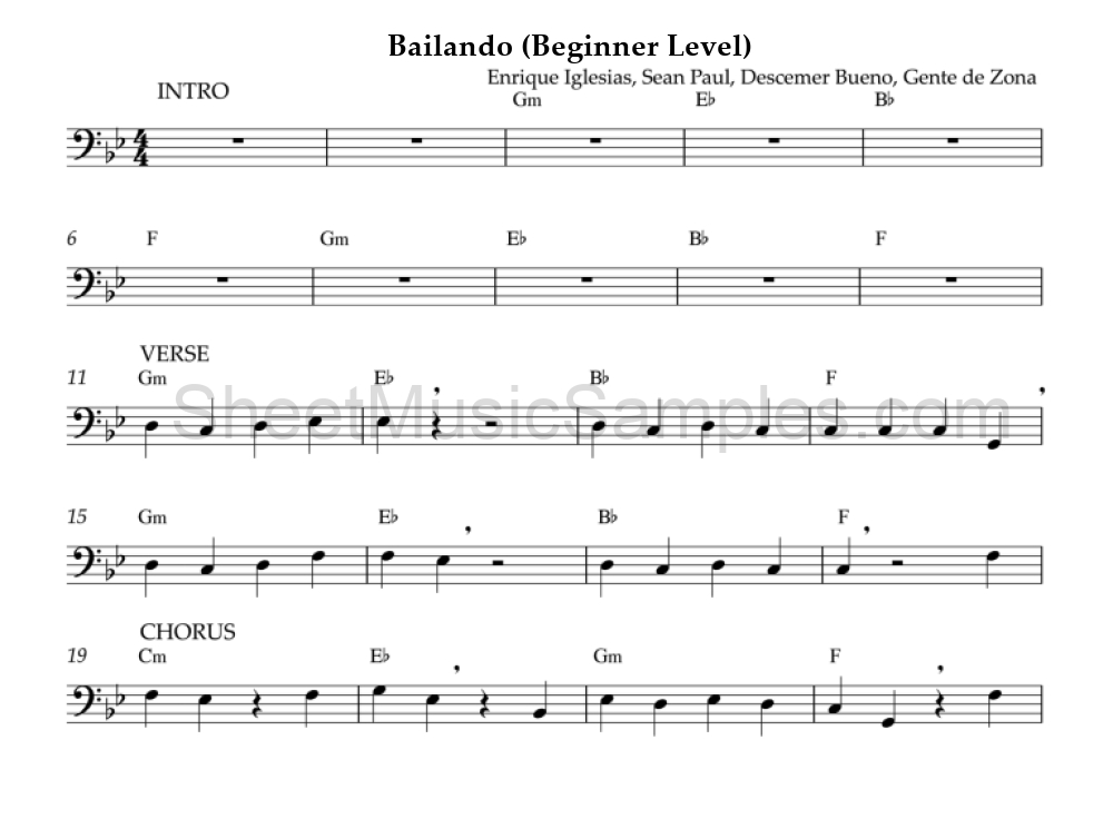 Bailando (Beginner Level)