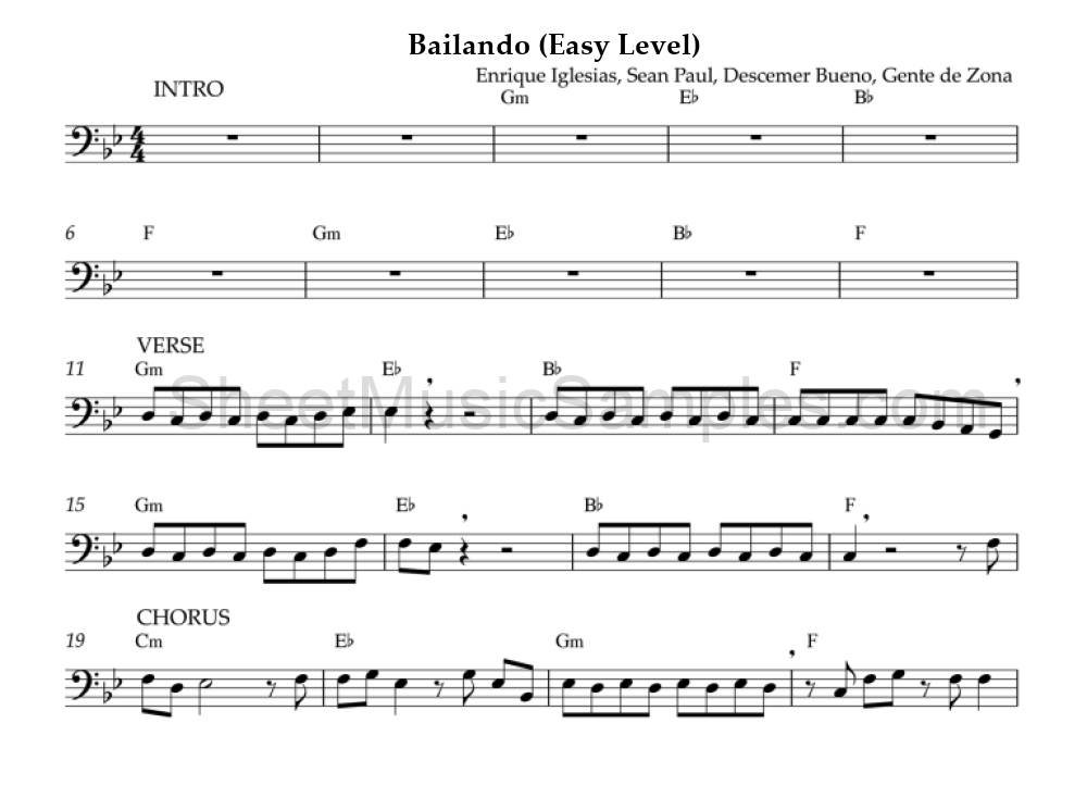 Bailando (Easy Level)