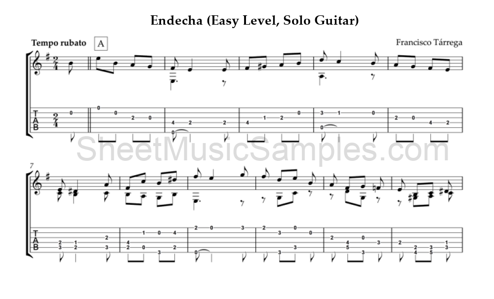 Endecha (Easy Level, Solo Guitar)