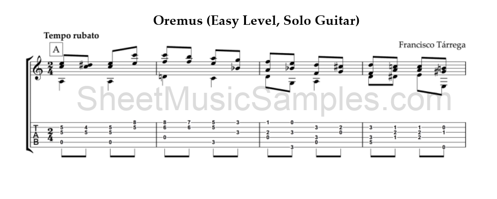 Oremus (Easy Level, Solo Guitar)