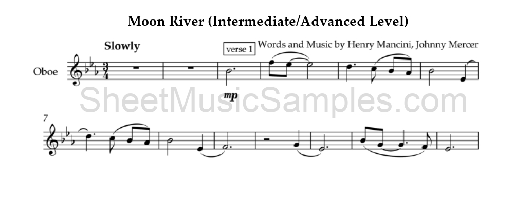 Moon River (Intermediate/Advanced Level)