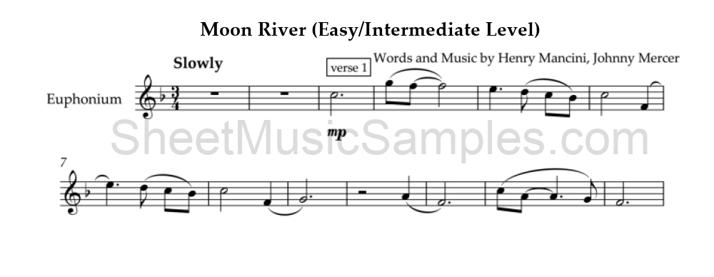 Moon River (Easy/Intermediate Level)